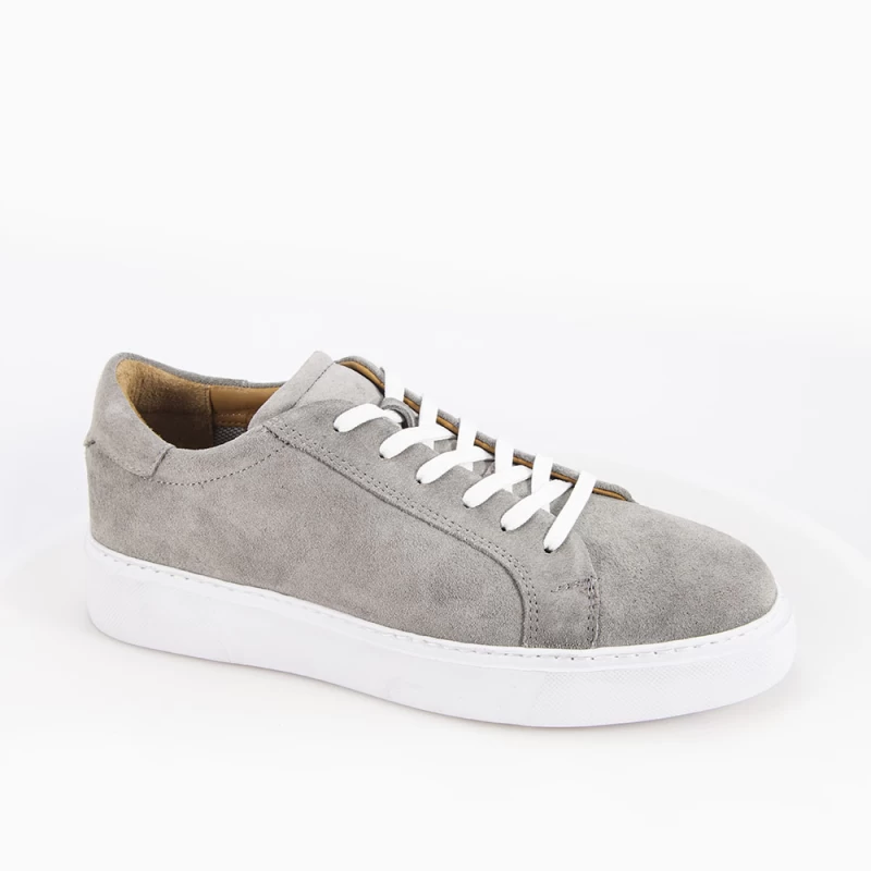 Ανδρικό Δερμάτινο Ανατομικό Sneaker με κορδόνι - Rambler 912315 