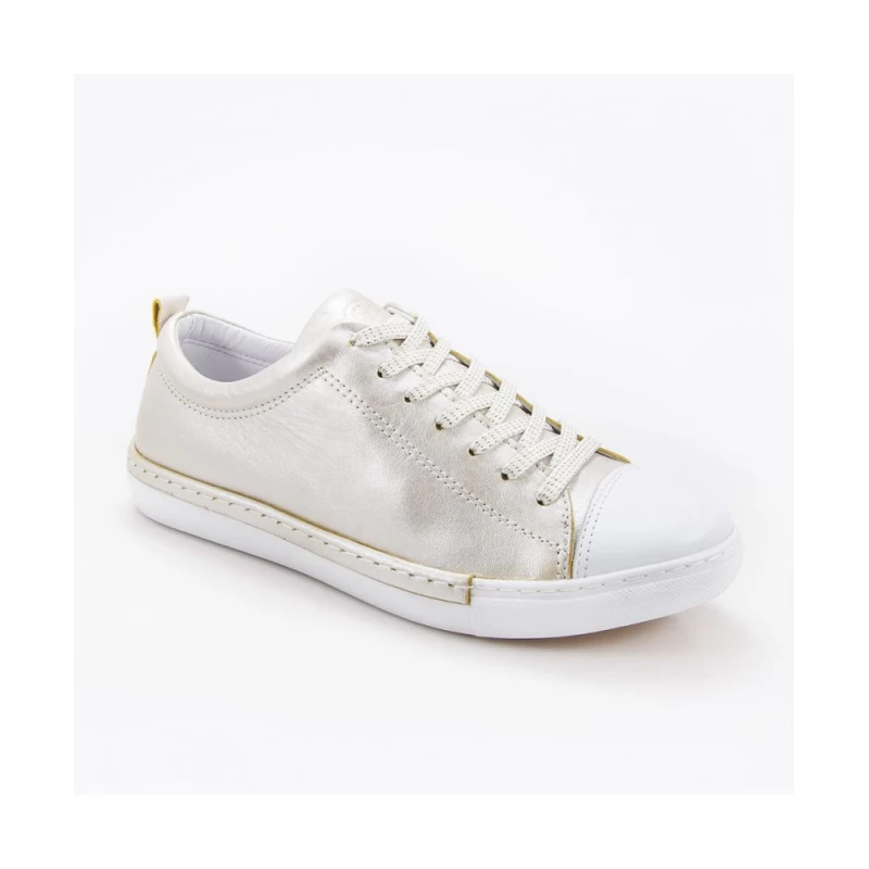 Γυναικείο Δερμάτινο Ανατομικό Sneaker με κορδόνι - Safe Step 68505 