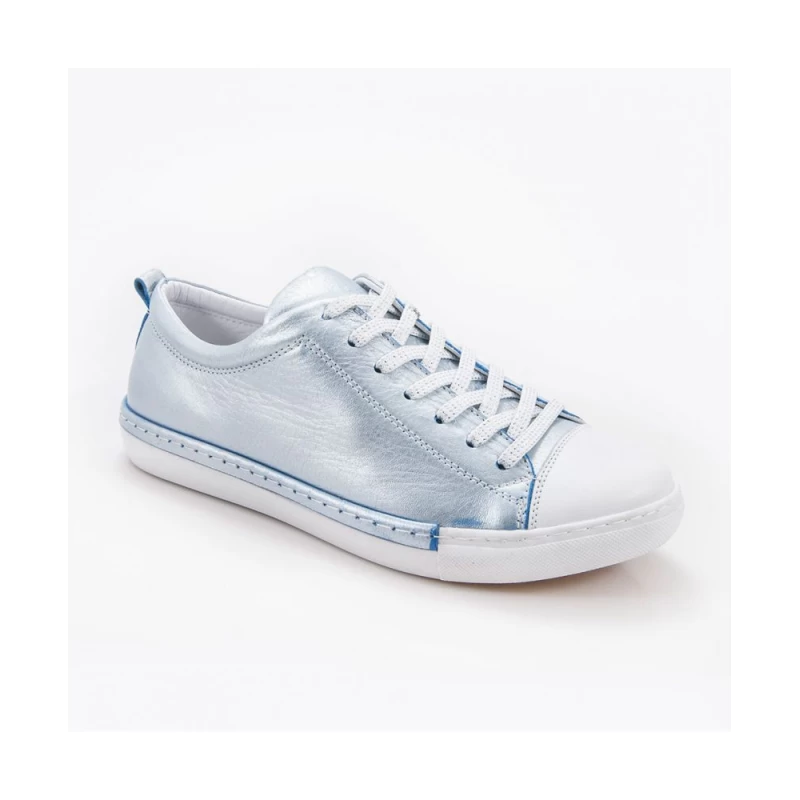 Γυναικείο Δερμάτινο Ανατομικό Sneaker με κορδόνι - Safe Step 68505 