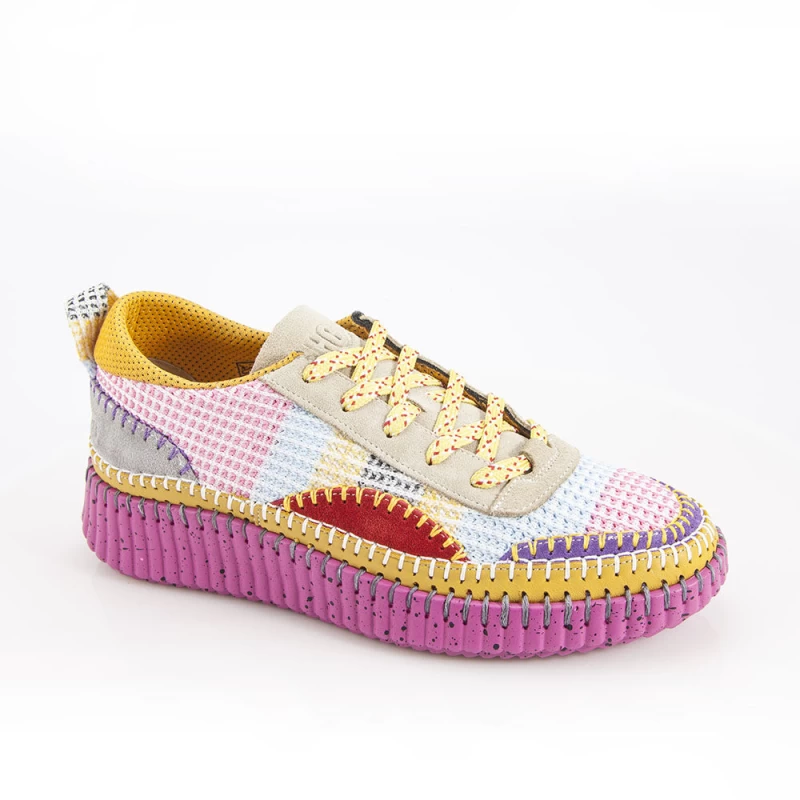 Γυναικείο Δερμάτινο Ανατομικό Sneaker Hello Comfort - HC6011(Jelly) 